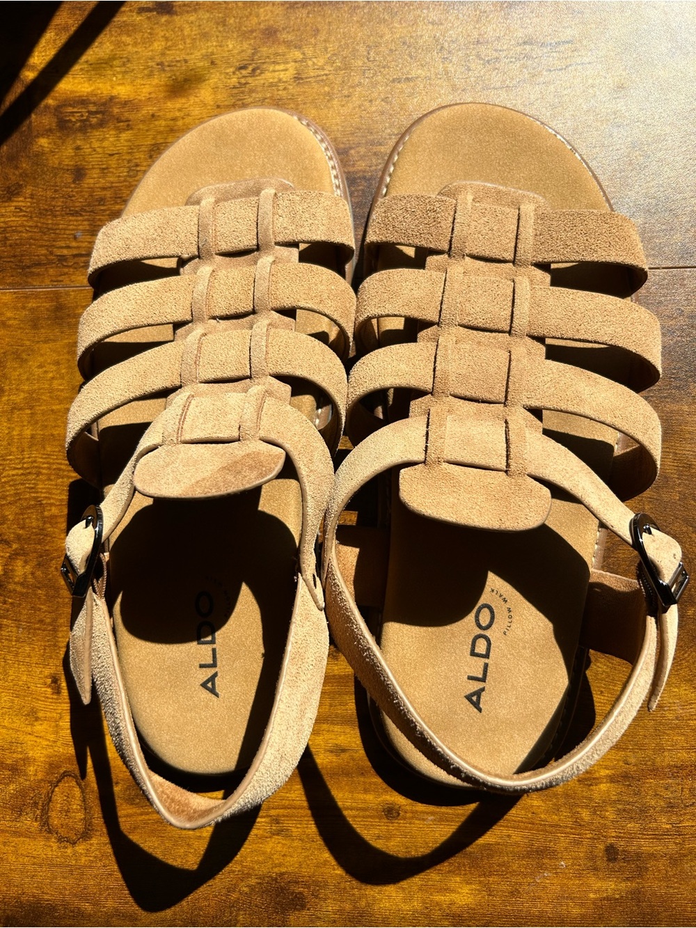 Aldo Tan Suede Multi-Strap Gladiator Sandals